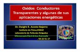 Oxidos Conductores Transparentes y algunas de …xml.cie.unam.mx/xml/sgtv/AFM/InstitutoFisica-UNAM.pdf · Oxidos Conductores Transparentes y algunas de sus apli ilicaciones energéiéticas