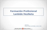 Formación Profesional Lanbide Heziketa · Formación Profesional – Lanbide Heziketa Orientación e información profesional • Hacer incidencia en la empleabilidad como criterio