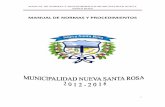 MANUAL DE NORMAS Y PROCEDIMIENTOS - Municipalidad …muninuevasantarosa.gob.gt/modulos/tinymce/jscripts/tiny_mce/... · ampliación del servicio de agua y drenajes. ... nombre no