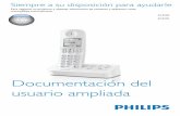 Philips · Ajuste de la alarma 25 Desactivación de la alarma 25 12 Contestador automático del teléfono 26 Activación o desactivación del contestador automático 26 Ajuste del