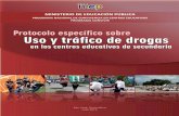 Protocolo específico sobre Uso y tráfico de drogas€¦ · consumo y tráfico de drogas y las consecuencias de la responsabilidad de los propios actos frente a sí mismo ... (instrumentos
