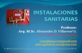 Profesor: Arq. M.Sc. Aleixandre D. Villarroel G. · Las dotaciones de agua para edificaciones destinadas a viviendas unifamiliares, se determinaran en función del área total de