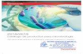 ThermoFisher SPANISH 2018 PRINT - … · 2018/2019 Catálogo de pr oductos para microbiología Uso clínico • farmacéutico • ambiental • veterinario • alimentos y bebidas