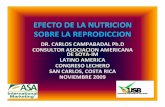 EFECTO DE LA NUTRICION SOBRE LA … · – animales especializados – altos productores de leche ... – cambios de ph en el utero ... reduccion en la concentracion de progesterona