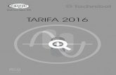 TARIFA 2016 - Technibeltechnibel.info/wp-content/uploads/2016/05/TARIFATECHNIBEL2016.pdf · 70600123 Válvula regulación caudal PAC 10/40 l/min ... Protocolo MODBUS 70250056 Todos