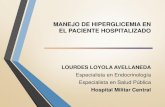 MANEJO DE HIPERGLICEMIA EN EL PACIENTE ...endocrinoperu.org/pdf/Tratamiento con Insulina.pdfCINÉTICA INSULÍNICA TIPO DE INSULINA INSULINA INICIO PICO DURACIÓN PRANDIAL Glulisina