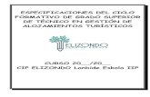 ESPECIFICACIONES DEL CICLO FORMATIVO DE GRADO SUPERIOR DE ...ieselizondobhi.educacion.navarra.es/zehaztapenaghzturismogaz.pdf · - Analizar el mercado y comercializar el producto