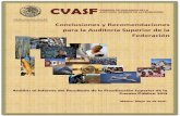 CVASF - Cámara de Diputadosarchivos.diputados.gob.mx/Centros_Estudio/UEC/docs/Conclusiones... · 1.14 Sobre las áreas de ... consideró una sección acerca del dictamen ... En el