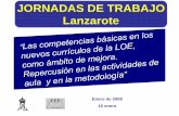 JORNADAS DE TRABAJO Lanzarote - … · Leer 3. Escribir 1. Números y calculo 2. Resolución de problemas. 3. Medida. 4. Geometría. ... Decálogo de competencias para convivir en