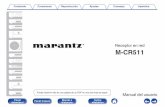 Receptor en red - manuals.marantz.commanuals.marantz.com/MCR511/EU/ES/download.php?filename=/MCR5… · Explicación de términos 112 ... ARetire la tapa trasera en la dirección