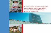 Posición de Japón respecto Japón de un vistazo al … · Posición de Japón respecto al Consejo de Seguridad de las Naciones Unidas para el siglo XXI Japón de un vistazo Forma