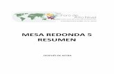 MESA REDONDA 5 MESA REDONDA 5: HACIENDO DE LA MUTUA RESPONSABILIDAD UNA REALIDAD Resumen La Mesa Redonda