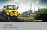 E l Unimog. - Turismos Mercedes-Benz · Incorpora diversos puntos de acoplamiento para equipos, así como interfaces estándar para el accionamiento y con-trol de los mismos. El árbol