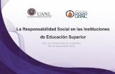 La Responsabilidad Social en las Instituciones de ...responsabilidadsocial.uanl.mx/wp-content/uploads/2013/09/... · Responsabilidad Social Empresarial . Años veinte del siglo pasado