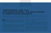 SEMANA DE LA HILANDERÍA, TEJEDURÍA E …apttperu.com/wp-content/uploads/2018/03/Semana-Tematica.pdf · Nuevas tecnologías en el desarrollo de canillas para hilatura ... de 10 a
