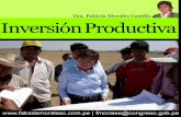 Dra. Fabiola Morales Castillo Inversión Productiva · Con la finalidad de encontrar alternativas para que el Estado cumpla con el pago de la deuda de la reforma agraria, la congresista