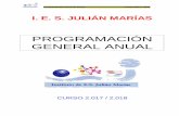 Programación general anual elaborada - IES JULIAN …iesjulianmarias.centros.educa.jcyl.es/sitio/upload/PGA_2017-18.pdf · Programación General Anual Curso 2017 / 2018 Programación