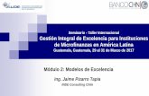 ASOCIACIÓN LATINOAMERICANA DE …€¦ · Gestión Integral de Excelencia para Instituciones de Microfinanzas en América Latina Guatemala, Guatemala, ... sus criterios de evaluación.