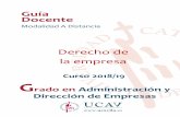 Guía Docente - Universidad Católica de Ávila · necesarias para emprender estudios posteriores con un alto grado de autonomía. ... FUNDACIÓN Y ÓRGANOS SOCIALES EN LAS SOCIEDADES