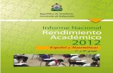 Informe Nacional Rendimiento Académico 2012 - air.org Nacional 2012.pdf · República de Honduras Secretaría de Educación Informe Nacional Rendimiento Académico 2012 Español