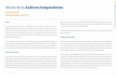 Informe de los Auditores Independientes · 2018-05-21 · Revisamos el cálculo de la utilidad neta por la venta de las ... contenida en el reporte anual a la CNBV y/o en el ... aplicadas