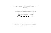 GUÍA DOCENTE DE Coro 1 - csmmurcia.com DOCENTES/Coro I.pdf · Los objetivos generales de la asignatura de Coro 1 serán: Interpretación del repertorio coral a capella y con orquesta.