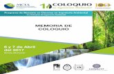 MEMORIA DE COLOQUIO de Coloquio 2017 MCIA.… · Control de la concentración de ... nanopartículas de hierro ... 12:40-13:00 Estado del arte de las sequías en México