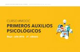CURSO #MOOC PRIMEROS AUXILIOS … · cursos MOOC y on demand, ... los primeros auxilios psicológicos a personas afectadas por ... ESTADÍSTICAS CURSO (1/2)