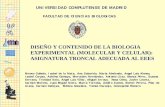 DISEÑO Y CONTENIDO DE LA BIOLOGIA …webs.ucm.es/centros/cont/descargas/documento3676.pdf · BIOLOGIA EXPERIMENTAL (MOLECULAR Y CELULAR) OBJETIVOS DOCENTES • Aplicar el método