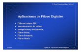 Aplicaciones de Filtros Digitales - tecnun.es digital/tema11.pdf · 1 5º Curso-Tratamiento Digital de Señal 17/11/99 Capítulo 11 : Aplicaciones de Filtros Digitales Aplicaciones