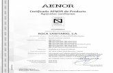 Certificado AENOR de Producto · Certificado AENOR de Producto Aparatos sanitarios Avelino BRITO MARQUINA Director General AENOR INTERNACIONAL S.A.U. Génova, 6. 28004 Madrid.