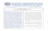La - Instituto de Chileinstitutodechile.cl/lengua/notas/NI-25.pdf · os ejemplos comentados en estas Notas corresponden a usos reales, tomados, en general, ... la paloma arrulla (hace