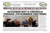 ¡Chihuahua Vive en la Educación! OY EN LA …seech.gob.mx/hoyeduc/@lunes/14 nov_HOY EN LA EDUCACION.pdf · Lo anterior forma parte de los festejos correspondientes al 101 aniversario