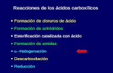 Reacciones de los ácidos carboxílicos - …depa.fquim.unam.mx/.../ACIDOSCARBOXILICOSPARTE4... · Es una reacción análoga a la -halogenación de aldehídos y cetonas Pregunta clave: