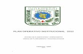 PLAN OPERATIVO INSTITUCIONAL 2012 - Portal del … · 2012-08-06 · modelo de Gestión institucional y administrativa de las entidades públicas cambie radicalmente ... T, el enfoque