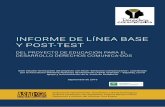 INFORME DE LÍNEA BASE Y POST-TEST - asad.esasad.es/wp-content/uploads/2016/12/Linea-base... · Este informe presenta los resultados de la línea base y del post-test del proyecto.