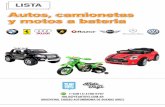 Autos, camionetas y motos a bateria - yeahtoys.com.aryeahtoys.com.ar/listas/catalogo_bateria_YeahToys.pdf · *Mando de 20 m de alcance *Audio Mp3, Micro SD y Radio FM *Indicador de