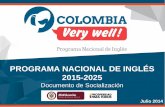 PROGRAMA NACIONAL DE INGLÉS 2015-2025colombiaaprende.edu.co/html/micrositios/1752/articles-343287_recur... · La importancia de este nuevo programa radica en que fue creado con base