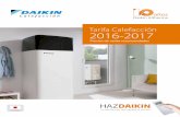 Tarifa Calefacción 2016-2017 - solnova.net · (4) (5) (6) INTRODUCCIÓN calefacción Daikin Soluciones de 4 TECNOLOGÍA AIRE-AGUA CALEFACCIÓN GEOTERMIA AEROTERMIA HÍBRIDA Daikin