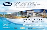 Programa - sefmadrid2018.comsefmadrid2018.com/docs/programa.pdf · Salutación Madrid 16 de Mayo de 2018 Estimados compañeros, En representación del Comité Organizador, constituye