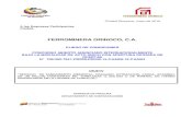 FERROMINERA ORINOCO, C.A. CONCURSO... · A.- MODELO DE MANIFESTACIÓN DE VOLUNTAD B.- MODELO CARTA DE AUTORIZACIÓN ... Invitaciones y/o Notificaciones ... facultades para obligar
