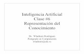 Inteligencia Artificial Clase #6 Representación del ... · Inteligencia Artificial Clase #6 Representación del Conocimiento. Dr. Wladimir Rodríguez 2 Inteligencia Artificial 1.