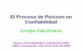 El Proceso de Poisson en Confiabilidad - cimat.mx · Resumen: El objeto de estudio en confiabilidad son la fallas de componentes o sistemas, por esta razón una parte importante de