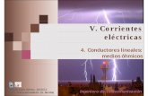 V. Corrientes eléctricas - laplace.us.eslaplace.us.es/campos/teoria/grupo1/T5/Leccion_V_4_10_11.pdf · Conductores lineales: Conductores lineales: medios óhmicos Campos Electromagnéticos