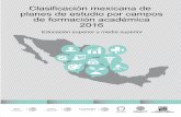 Clasificación mexicana de planes de estudio por …internet.contenidos.inegi.org.mx/contenidos/Productos/prod_serv/... · Educación superior y media superior Obras complementarias