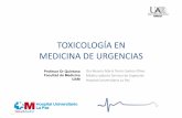 TOXICOLOGÍA EN MEDICINA DE URGENCIAS - …fuam.es/wp-content/uploads/2012/09/Tema-8-TAD-de-Medicina-y-Cirug... · TÓXICO: cualquier sustancia química que sea capaz de provocar