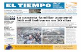 La canasta familiar aumentó 568 mil bolívares en 30 …media.eltiempo.com.ve/EL_TIEMPO_VE_web/80/diario/docs/... · ... mientras Perú ... La canasta familiar aument ... alimentos