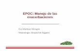 EPOC: Manejo de las exacerbaciones · Azitromicina Telitromicina H. Influenzae S. Pneumoniae M. Catarrhalis Idem grupo I + Enterobacterias EPOC leve < 65 años Sin comorbilidad