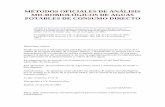 MÉTODOS OFICIALES DE ANÁLISIS MICROBIOLÓGICOS DE AGUAS ...cidta.usal.es/cursos/ETAP/modulos/libros/leg/06Metodos oficiales de... · determinación de los métodos de análisis