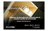 Programa de diversificación sectorial para la industria ... · español. …con posibilidades ... Análisis DAFO. 22 DEBILIDADES ... - Influencia de la crisis actual - Importancia